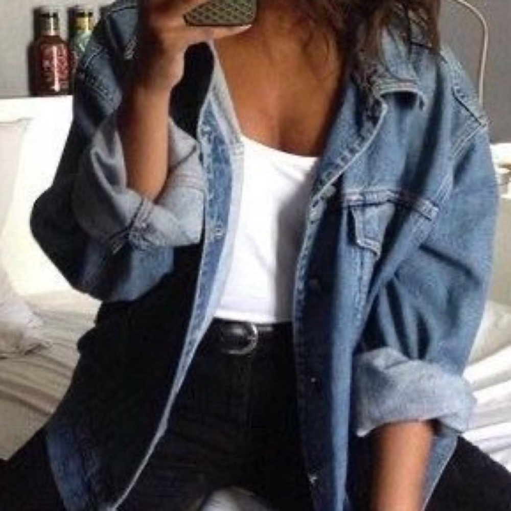 American Eagle Outfitters oversized jean jacket